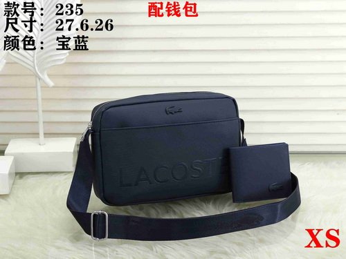 Lacoste bag #235 with the wallet size 27-26-6cm