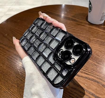 Gorgeous case for iphone 14pro Transparent soft Cover portable Silicone black cases