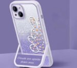 Cute Rabbit case for iphone 14pro lovely Girl style with Invisible Holder back cover