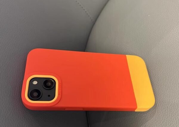 Simple Summer Contrast Solid Color case for iphone14 Silicone Anti drop Soft phone cover