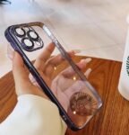 Transparent anti drop electroplated case for iphone 14 plus full coverage silicone ultra slim cover
