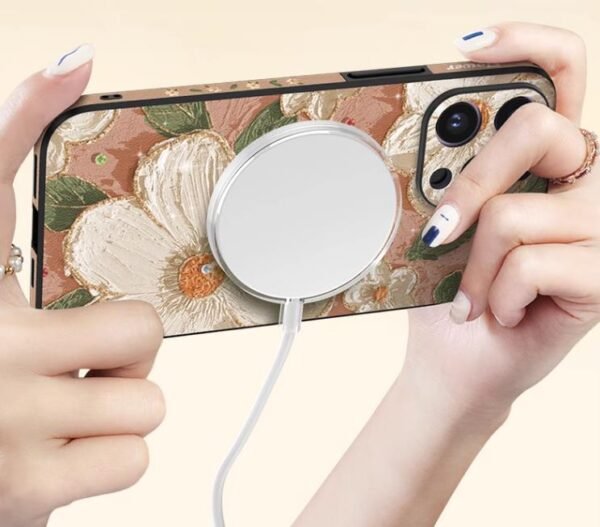 Magnetic suction phone case for iphone 13 high-end magsafe wireless charging premium feel cover