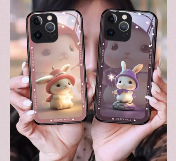 Star Rabbit case for iphone 14pro Phone Case Glowing Girl 14plus Cute girl back cover