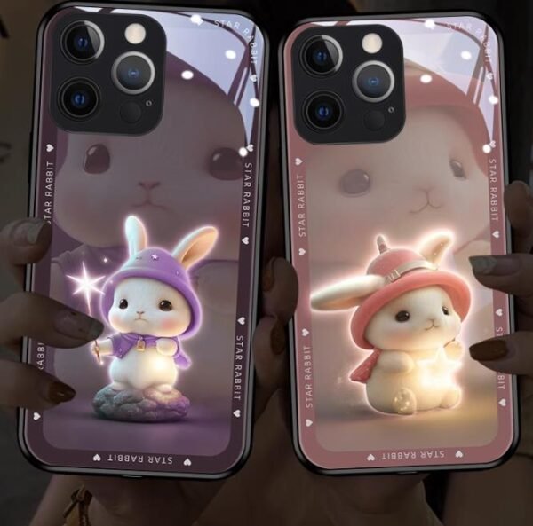 Star Rabbit case for iphone 14pro Phone Case Glowing Girl 14plus Cute girl back cover