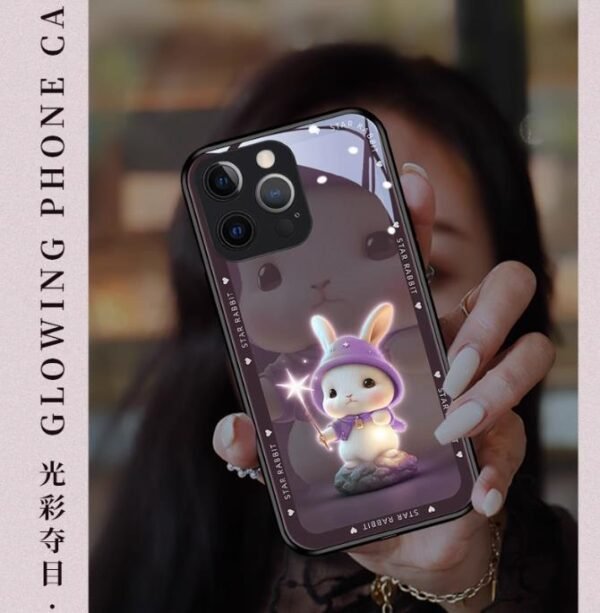 Star Rabbit case for iphone 14pro Phone Case Glowing Girl 14plus Cute girl back cover