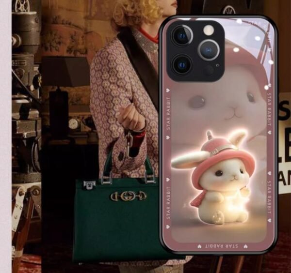 Star Rabbit case for iphone 14pro Phone Case Glowing Girl 14plus Cute girl back cover
