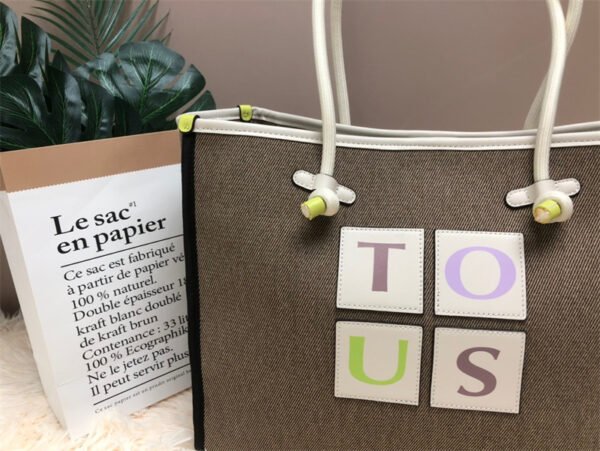 tous large canvas shopping bag 5271-176